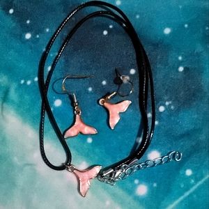 PINK AND GOLD TAIL JEWELRY SET